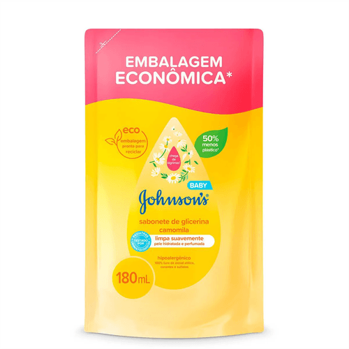 Sabonete Líquido Johnson's Baby Glicerina Camomila Refil 180ml