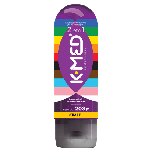 Lubrificante Íntimo e Corporal Gel 2 em 1 K-Med LGBTQ+ Com 203g