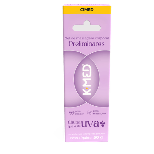 Gel Sensual Corporal para Massagem Chupa que é de Uva K-Med Preliminares Caixa 50g