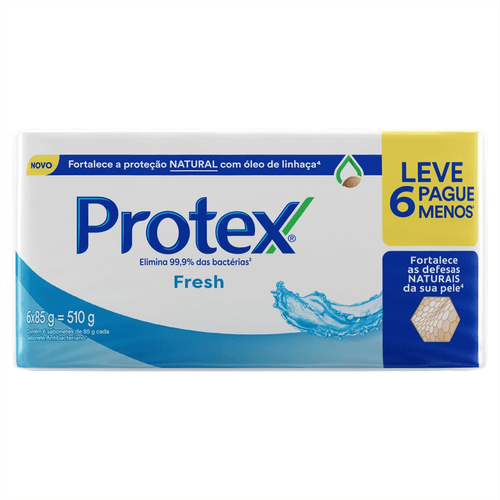 Kit Sabonete Barra Protex Fresh 85g Leve 6 Pague Menos