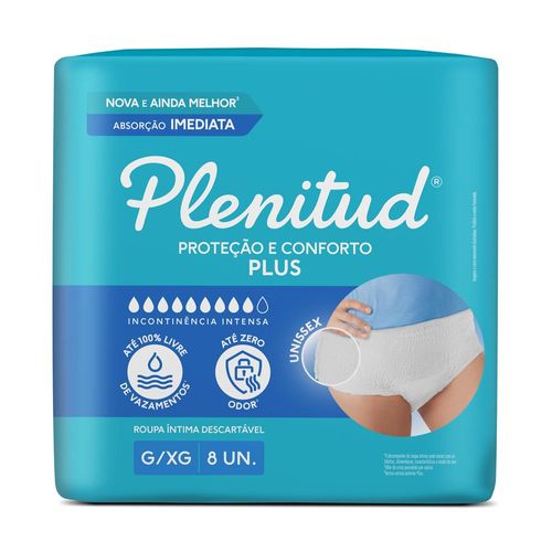 Roupa Íntima Plenitud Protect Plus G/ XG Com 8 Unidades