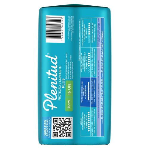 Roupa Íntima Plenitud Protect Plus P/ M Com 16 Unidades