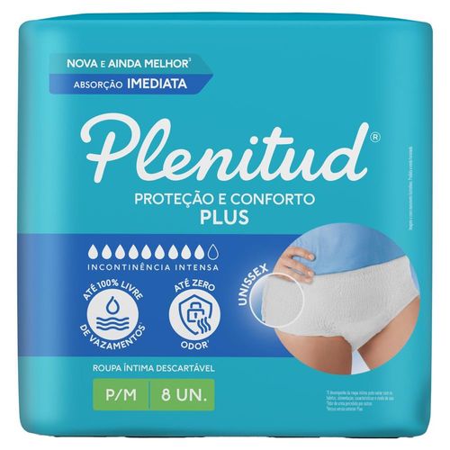 Roupa Íntima Plenitud Protect Plus P/ M Com 8 Unidades