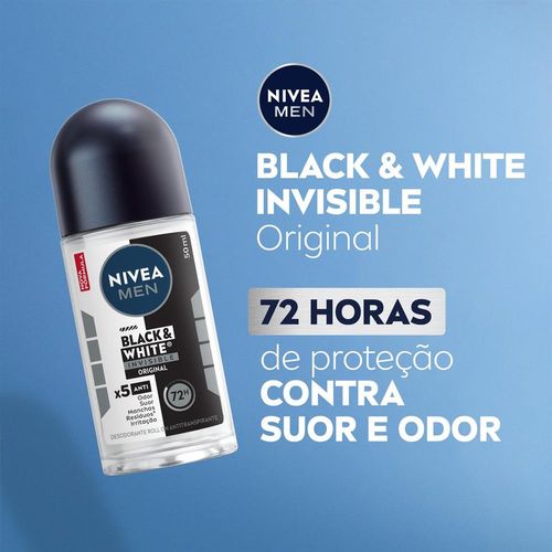 Desodorante Roll on Nivea Men Invisible Black&White 50ml
