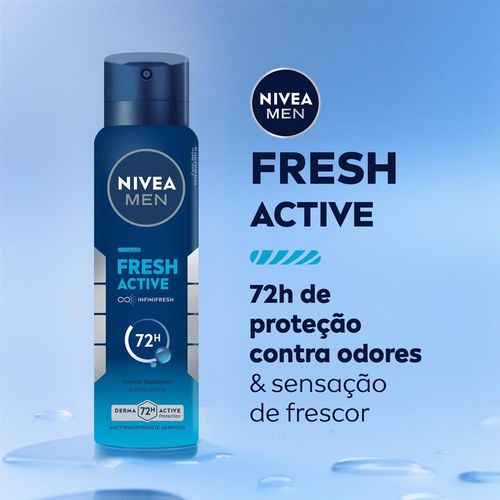 NIVEA MEN Desodorante Antitranspirante Aerossol Fresh Active 150ml