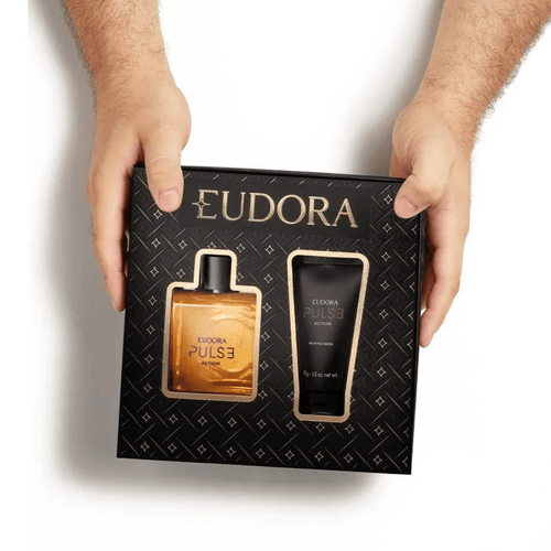 Kit Eudora Pulse Action com Deo Colônia 100ml e Balm Pós Barba 75g