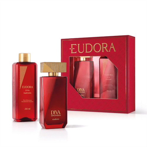 Kit Eudora Diva Explendida com Deo Colônia 100ml e Óleo Perfumado 200ml