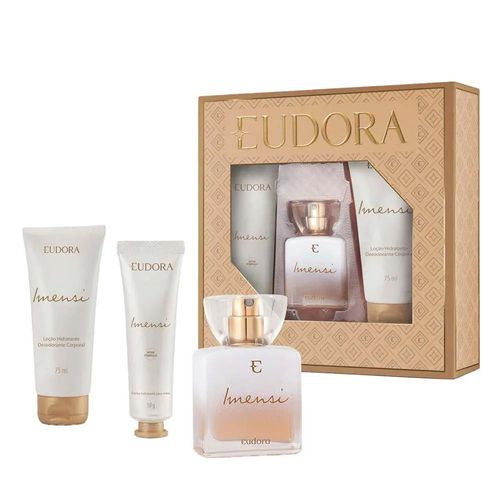 Kit Eudora Imensi com Deo Colônia, Loção Hidratante e Creme para Mãos