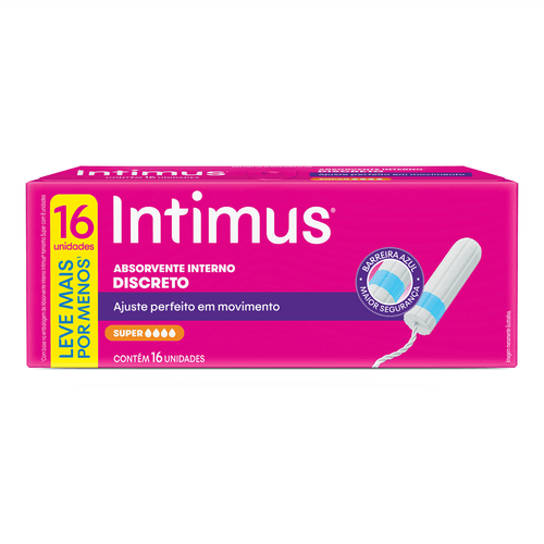 Absorvente Interno Intimus Super Leve 16 Pague 15 Unidades