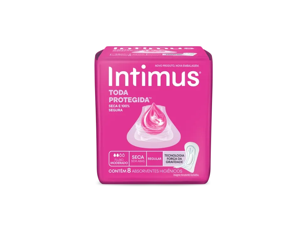 Absorvente Intimus Toda Protegida Suave com Abas com 8 Unidades