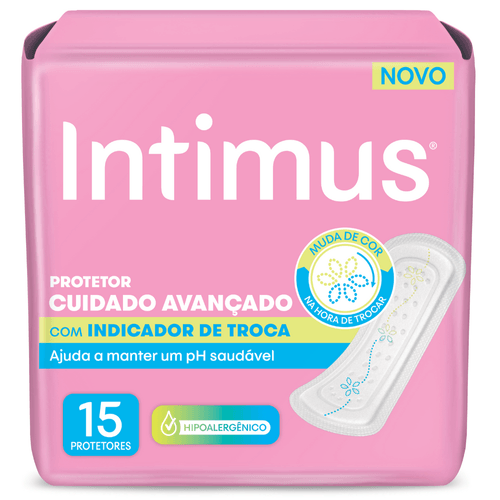 Protetor Diario Intimus Cuidado Avançado Sem Abas com 15 Protetores