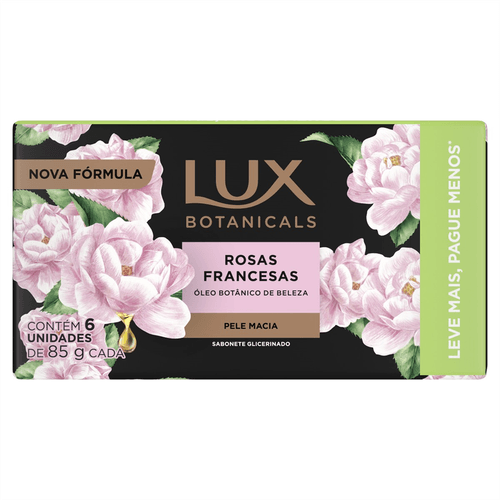 Sabonete Lux Botanicals Rosas Francesas Pack com 6 Unidades 85g
