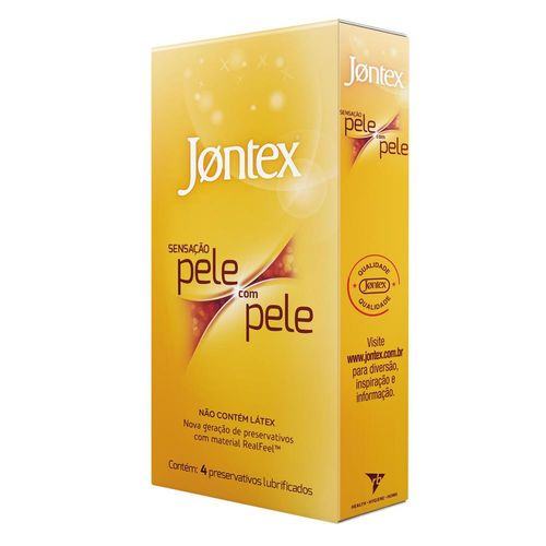 Preservativo Jontex Pele com Pele com 4 Unidades