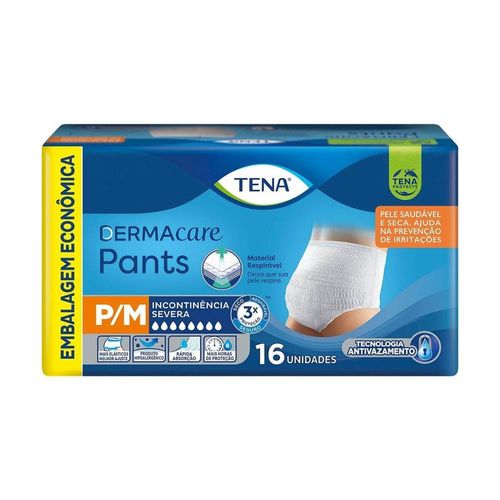 Roupa Íntima Tena Pants Dermacare P/M com 16 Unidades