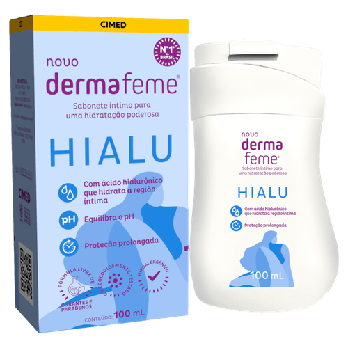 Sabonete Líquido Íntimo Dermafeme Hialu Com 100ml