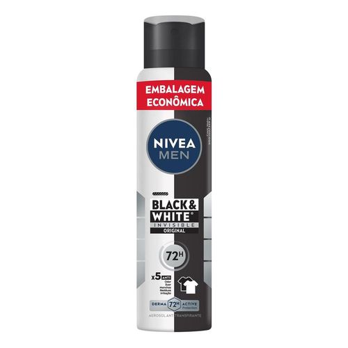 Nivea Men Desodorante Antitranspirante Aerossol Invisible Black & White 200ml