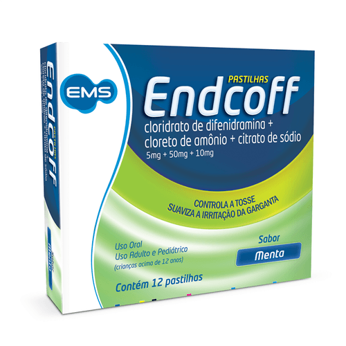 Pastilha Endcoff Menta com 12 unidades