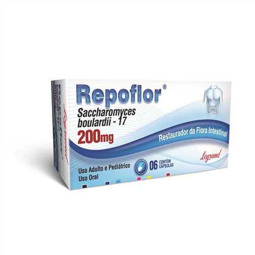 Repoflor 200mg com 6 cápsulas
