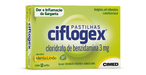 Ciflogex Diet menta-limão com 12 pastilhas