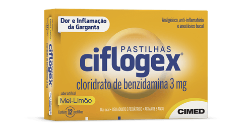 Ciflogex mel-limão com 12 pastilhas