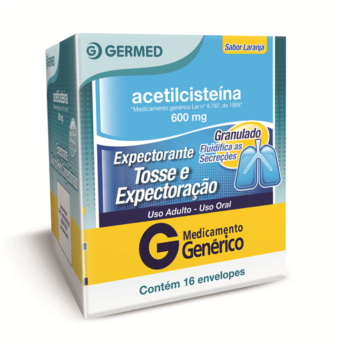 Acetilcisteína 600mg Granulado com 16 Envelopes Germed