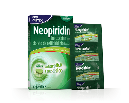 Neopiridin menta com 12 pastilhas
