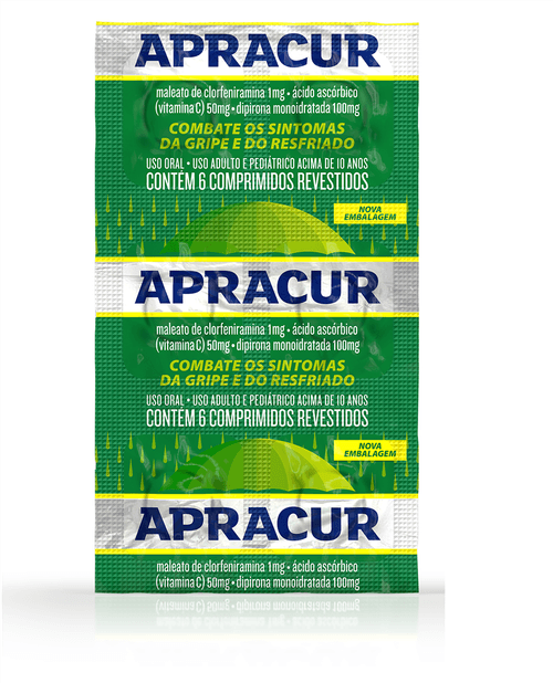 Apracur com 6 comprimidos