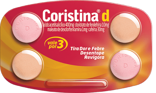 Coristina D com 4 comprimidos