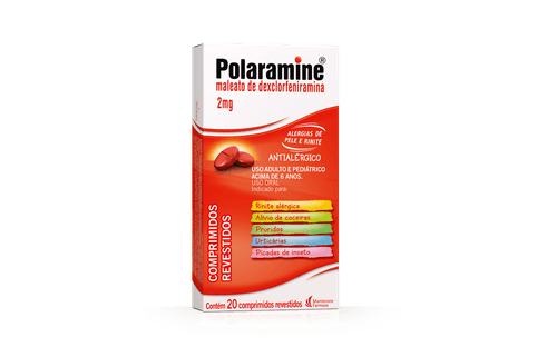 Polaramine 2mg com 20 comprimidos