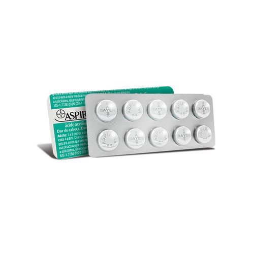 Aspirina 500mg adulto com 10 comprimidos