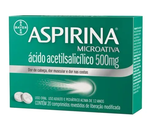 Aspirina Microativa 500mg com 20 comprimidos