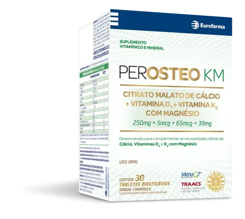 Perosteo KM com 30 tabletes mastigáveis