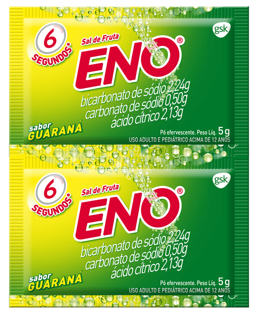 Sal de Fruta Eno Guaraná com 2 Envelopes 5g