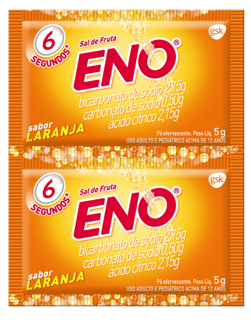 Sal de Fruta Eno Laranja com 2 Envelopes 5g