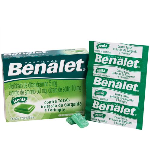 Benalet menta com 12 pastilhas