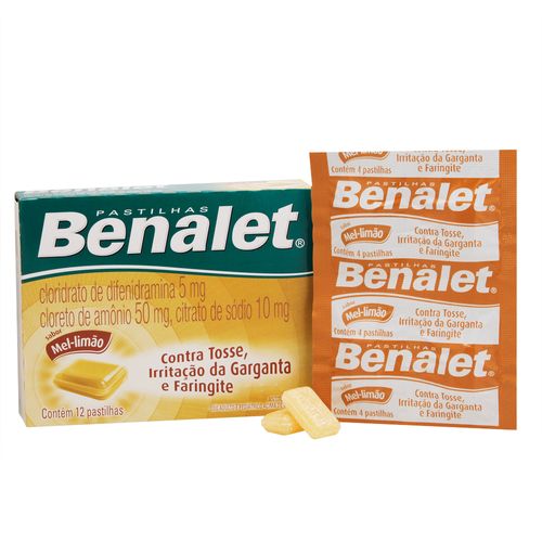 Benalet mel limão com 12 pastilhas