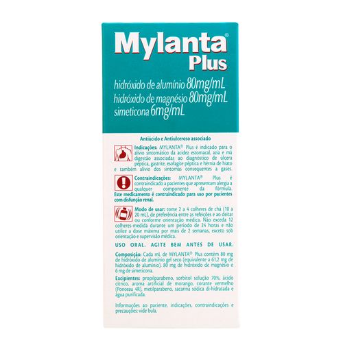 Mylanta plus morango líquido 240ml