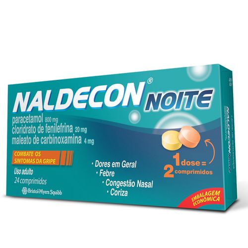 Naldecon Noite com 24 comprimidos