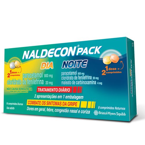 Naldecon Pack Dia e Noite com 24 comprimidos