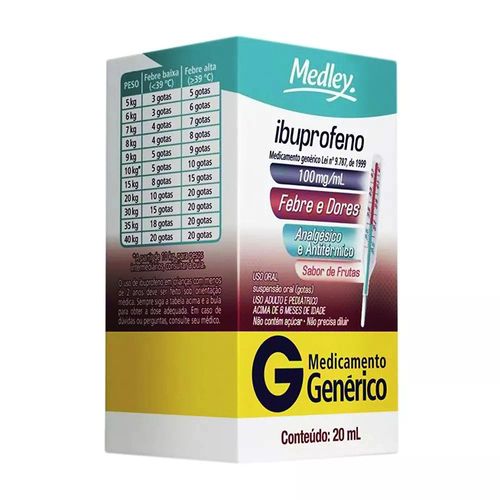 Ibuprofeno gotas 100mg 20ml Medley