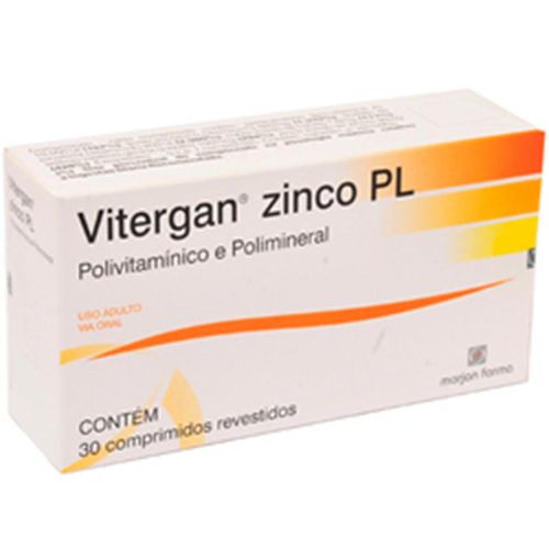 Vitergan Zinco Plus com 30 cápsulas