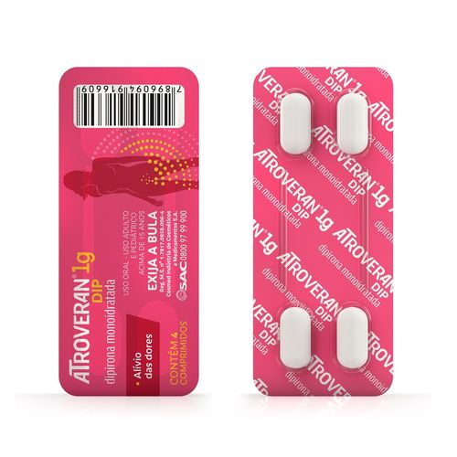 Atroveran Dip 1g com 4 comprimidos