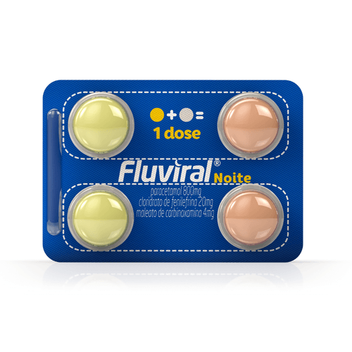 Fluviral Noite com 4 Comprimidos