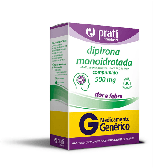 Dipirona 500mg com 30 comprimidos Prati Donaduzzi