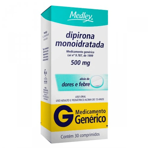 Dipirona 500mg com 30 Comprimidos Medley