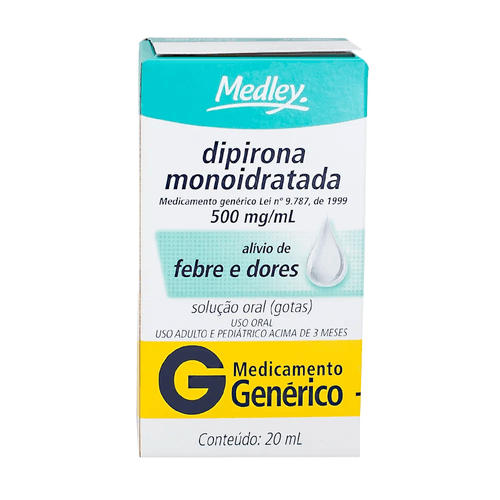 Dipirona 500mg/ml Gotas 20ml Medley