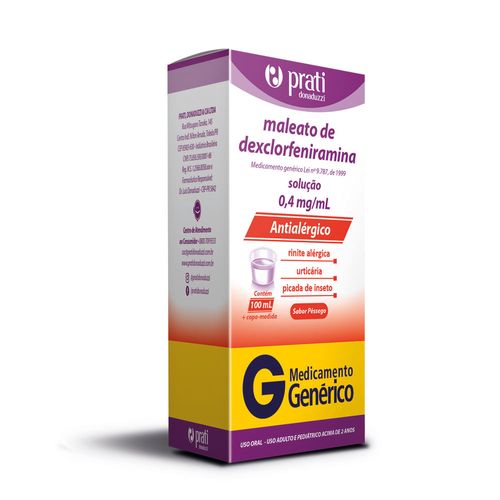Maleato de Dexclorfeniramina Xarope 100ml Prati Donaduzzi
