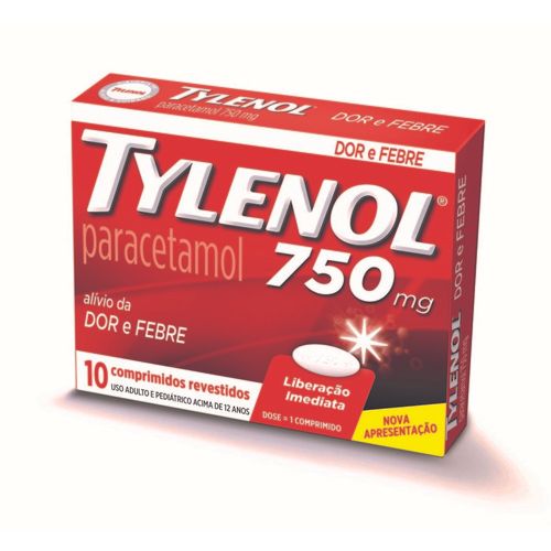 Tylenol 750mg com 10 Comprimidos