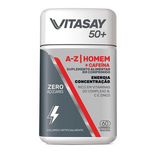 Vitasay 50+ AZ Homem + Cafeína com 60 Comprimidos