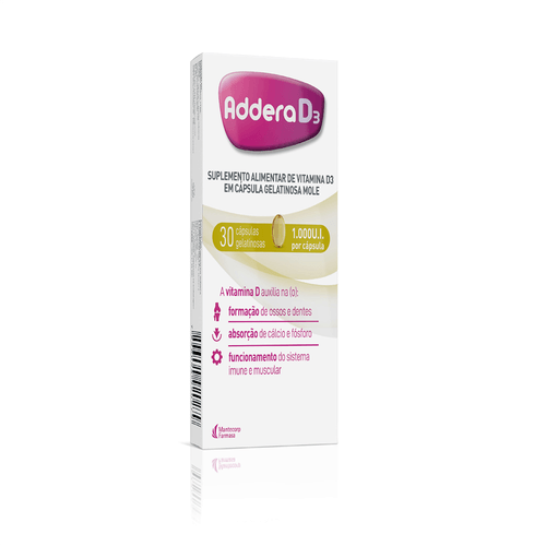 Addera D3 1.000 UI com 30 Cápsulas